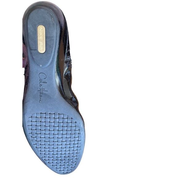 Cole Haan Womens Black Patent Leather Full Zip Knee High Flat Tall Boots Size 6 - Picture 4 of 6